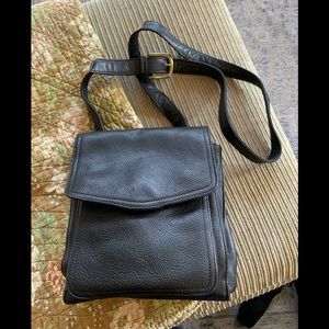 Fossil black leather crossbody